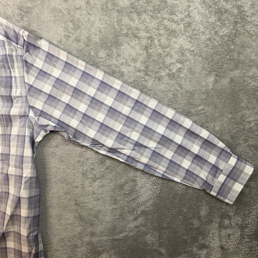 Egara Men's XL NWT Purple Plaid Non-Iron Slim Fit LS Dress Shirt SEE DESCRIPTION - Picture 10 of 16